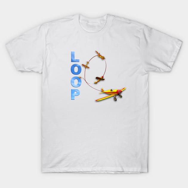 Aerobatic Flying Loop T-Shirt by SeattleDesignCompany